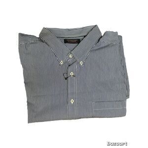 NWT. Roundtree & Yorke blue and white stripes long sleeve button down 4XL￼